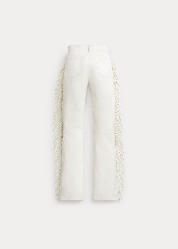 Women's Polo Ralph Lauren Fringe Leather Pants | 542938WVJ